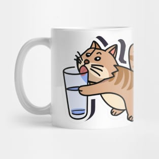 Cat drinking water Mug